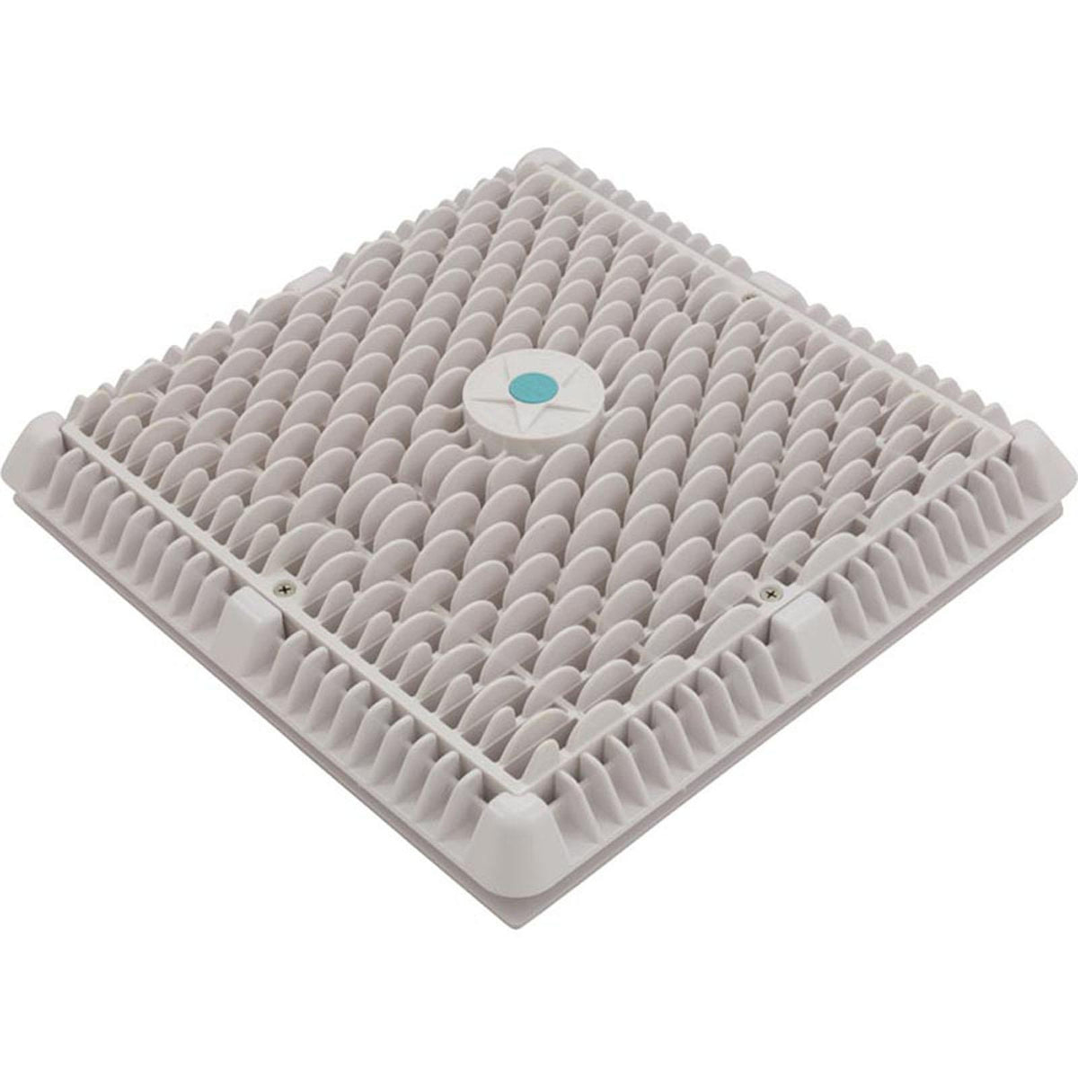 AquaStar Pool Products Main Drain Assembly, Aquastar, 12" Square Wave, White