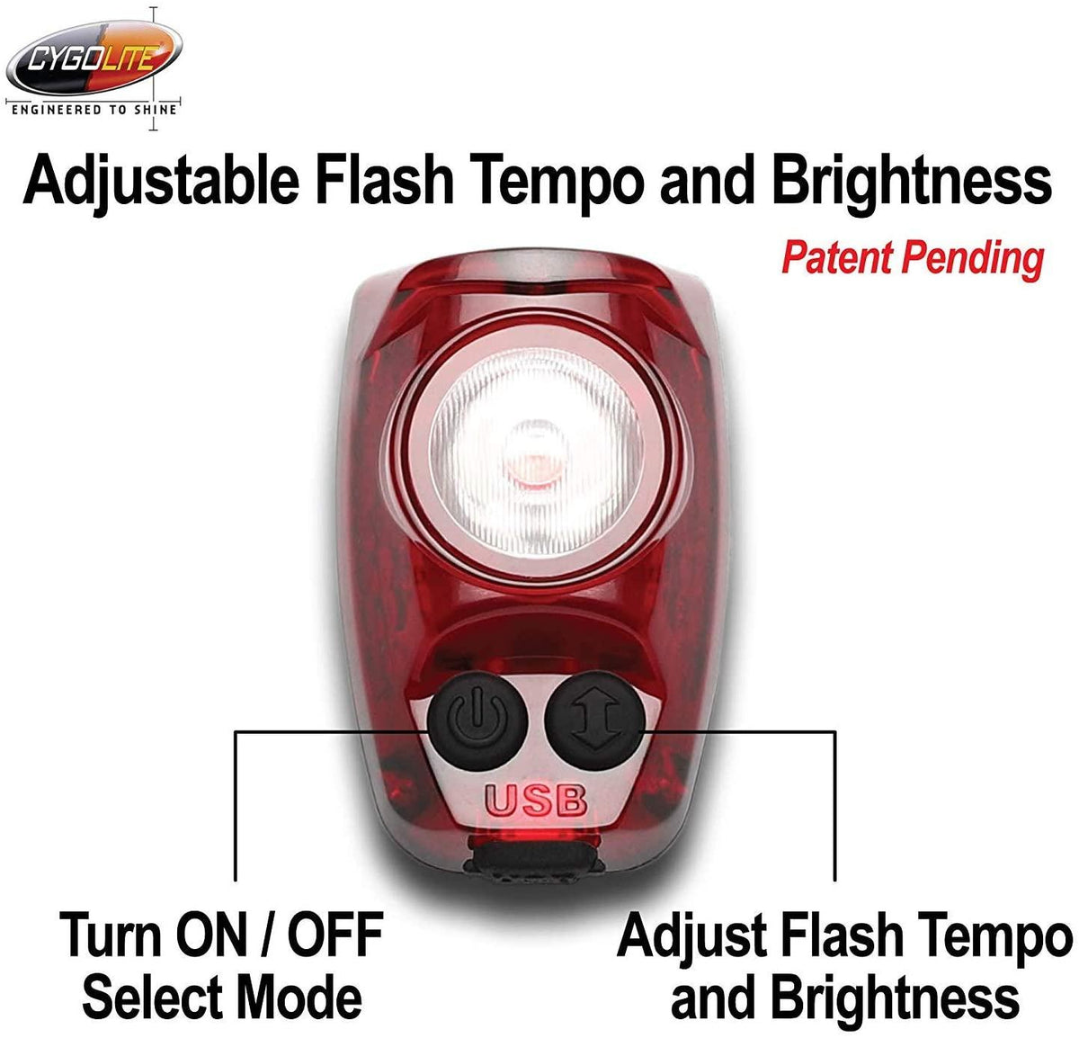 Cygolite Metro Plus 800 & Hotshot Pro 150 Bicycle Light Combo Set, Metro Plus 800 & Hotshot Pro 150 USB Rechargeable Bicycle Light Combo Set, Black, red