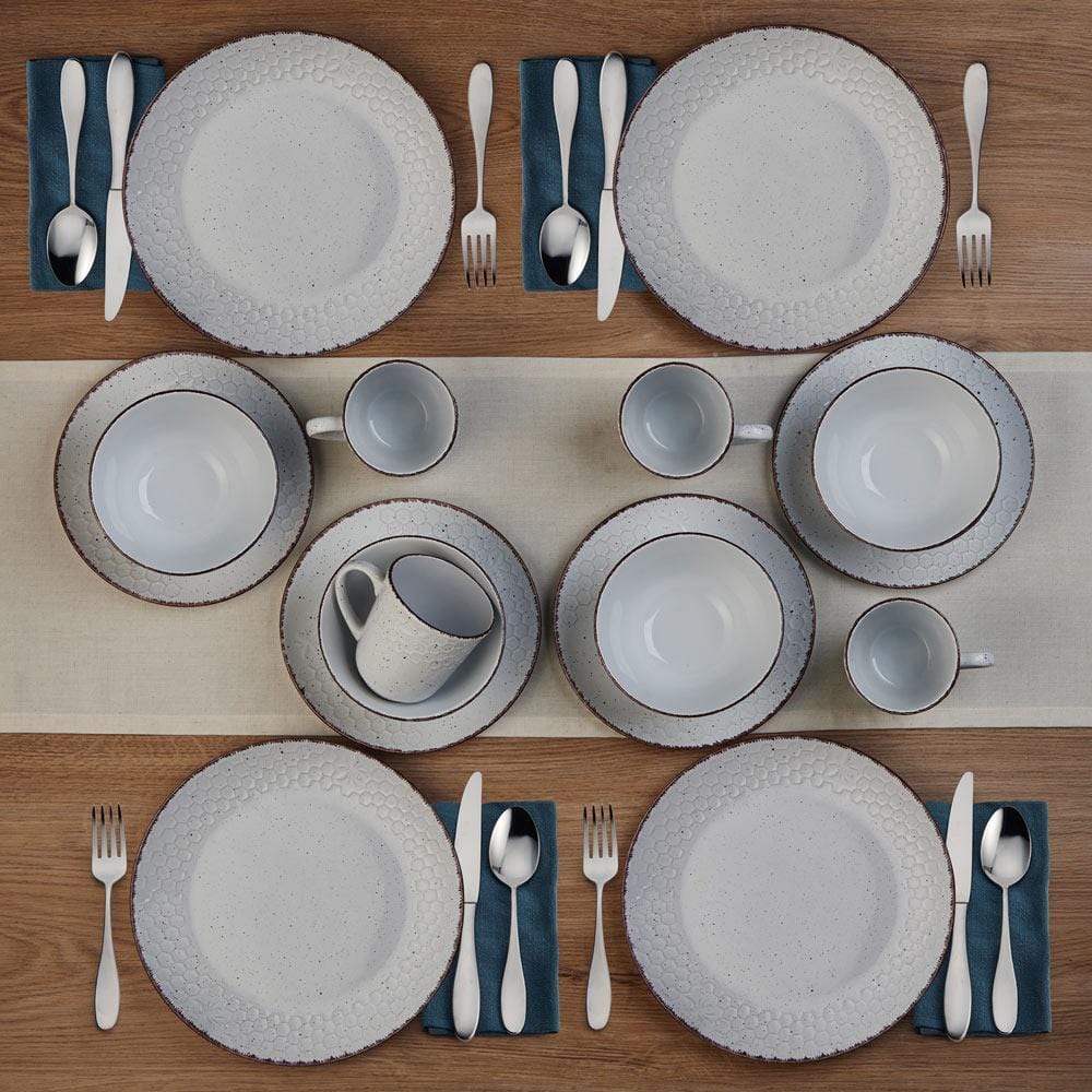 Bumble Bee White 16 Piece Dinnerware Set, Service for 4