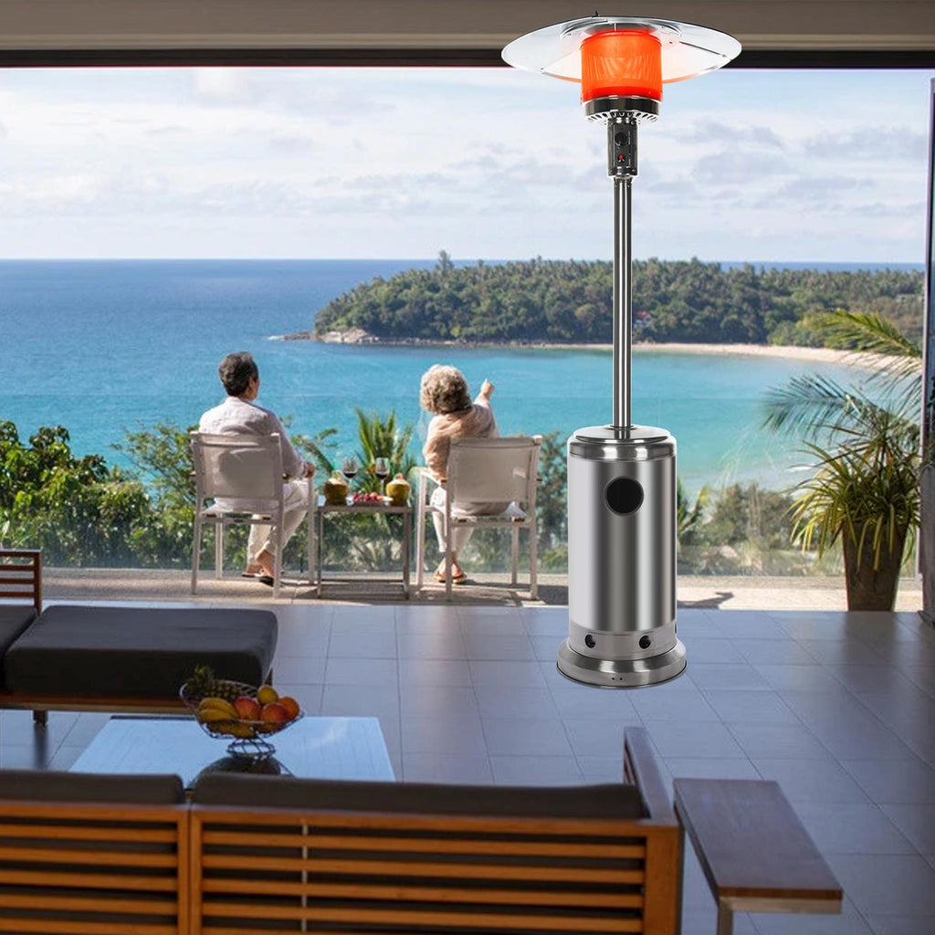 Wyongtao Outdoor Patio Heater With Wheels,Propane 46,000 BTU Premium Outdoor Patio Heater