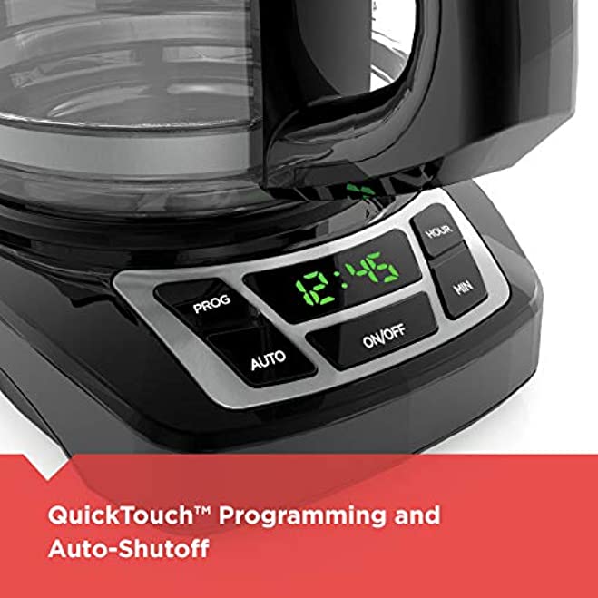 black+decker cm1160b 12-cup programmable coffee maker, black/stainless steel