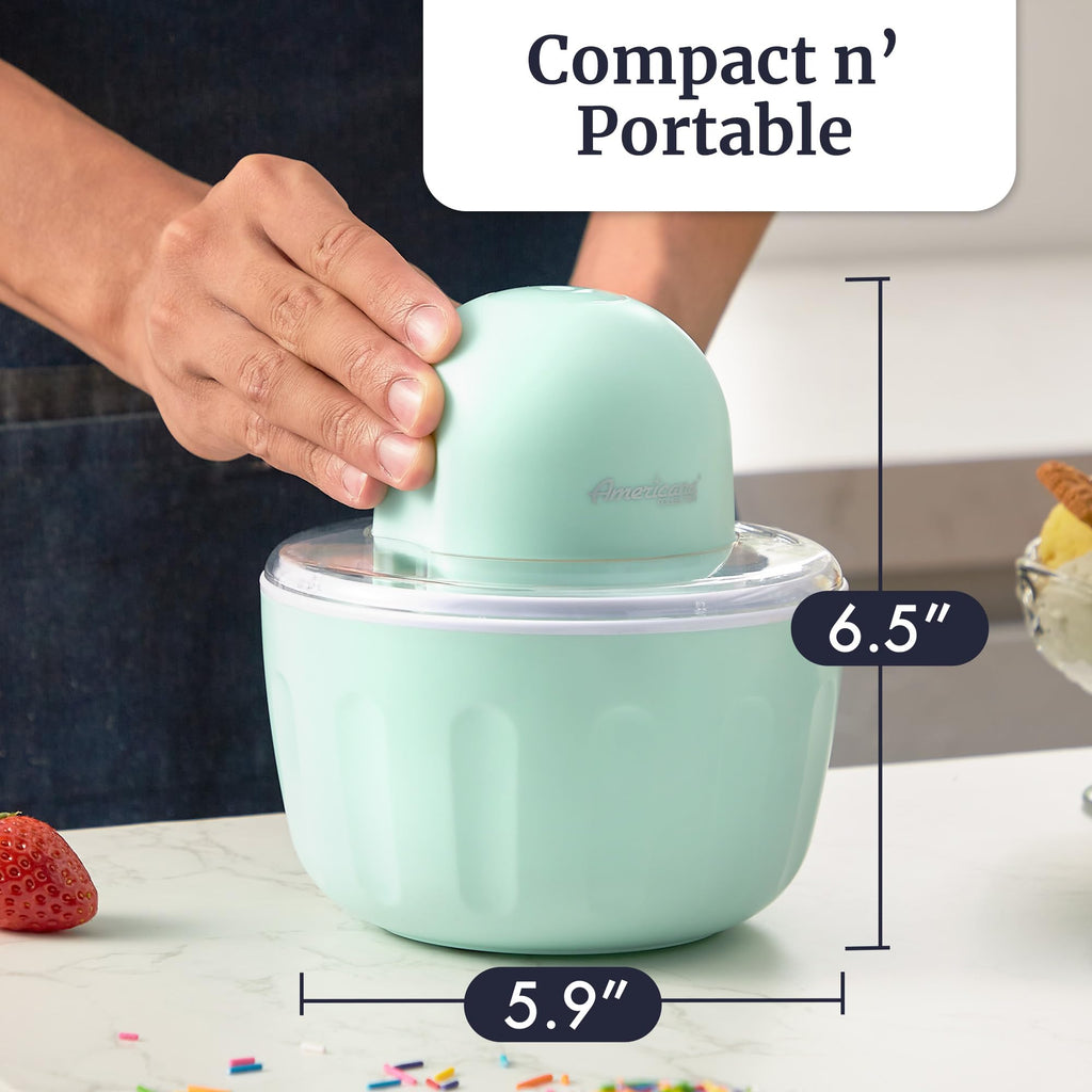 Americana Collection Elite Pint PerfectEIM1205M 1 Pint Ice Cream Maker Freezing Mug, Frozen Yogurt, Sorbet, Gelato Treat, Recipes, Mint