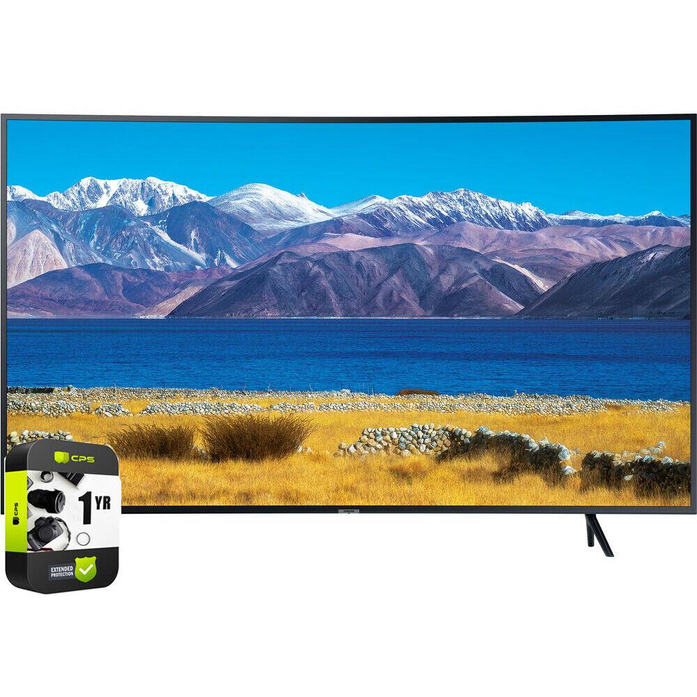 samsung 55" hdr 4k uhd smart curved tv 2024 model with 1 year extended warranty