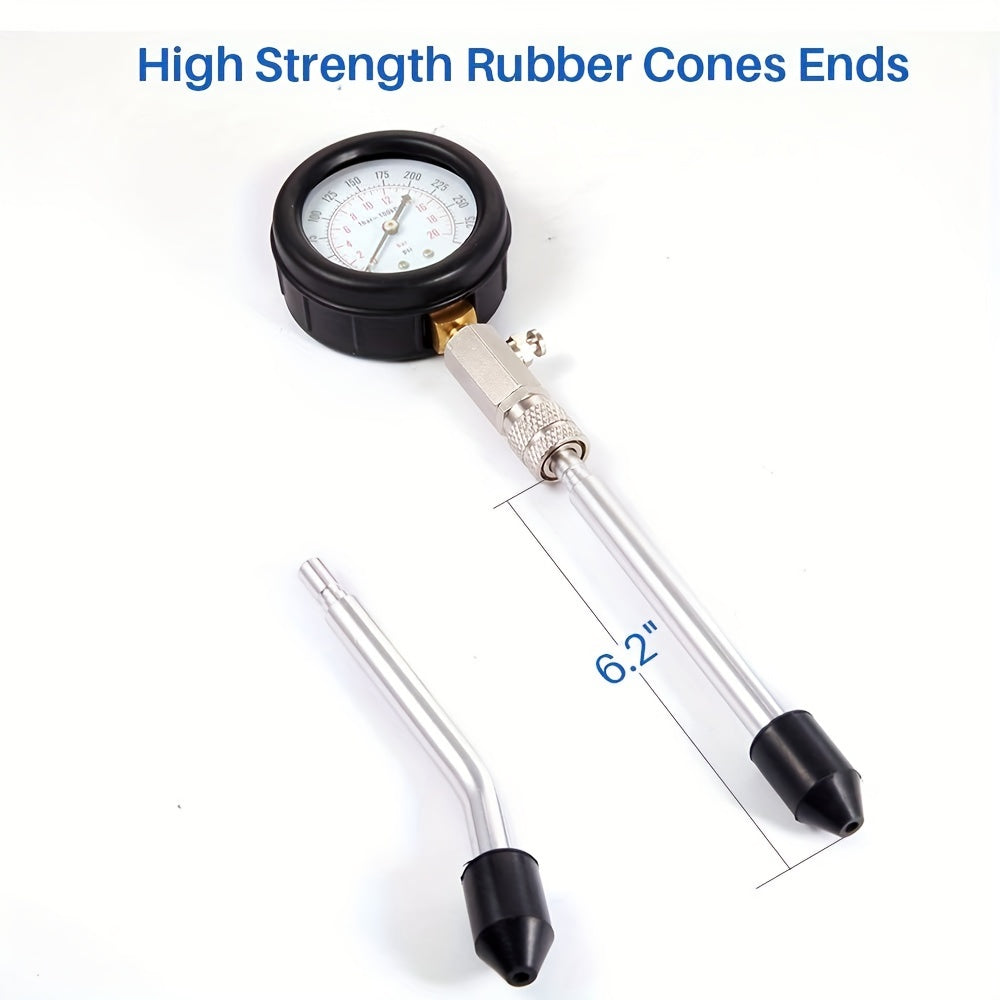 Boost Your Vehicle's Performance with This 9PCS Engine Cylinder Pressure Gau- 0-300PSI Compression Tester for Cars, Trucks, and Motorcycles!