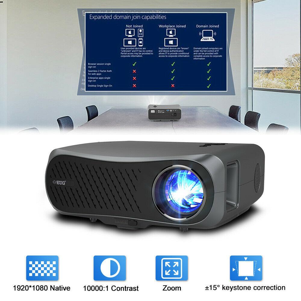 8500lms home theater projector native 1080p movie 150'' tv daytime zoom hdmi usb