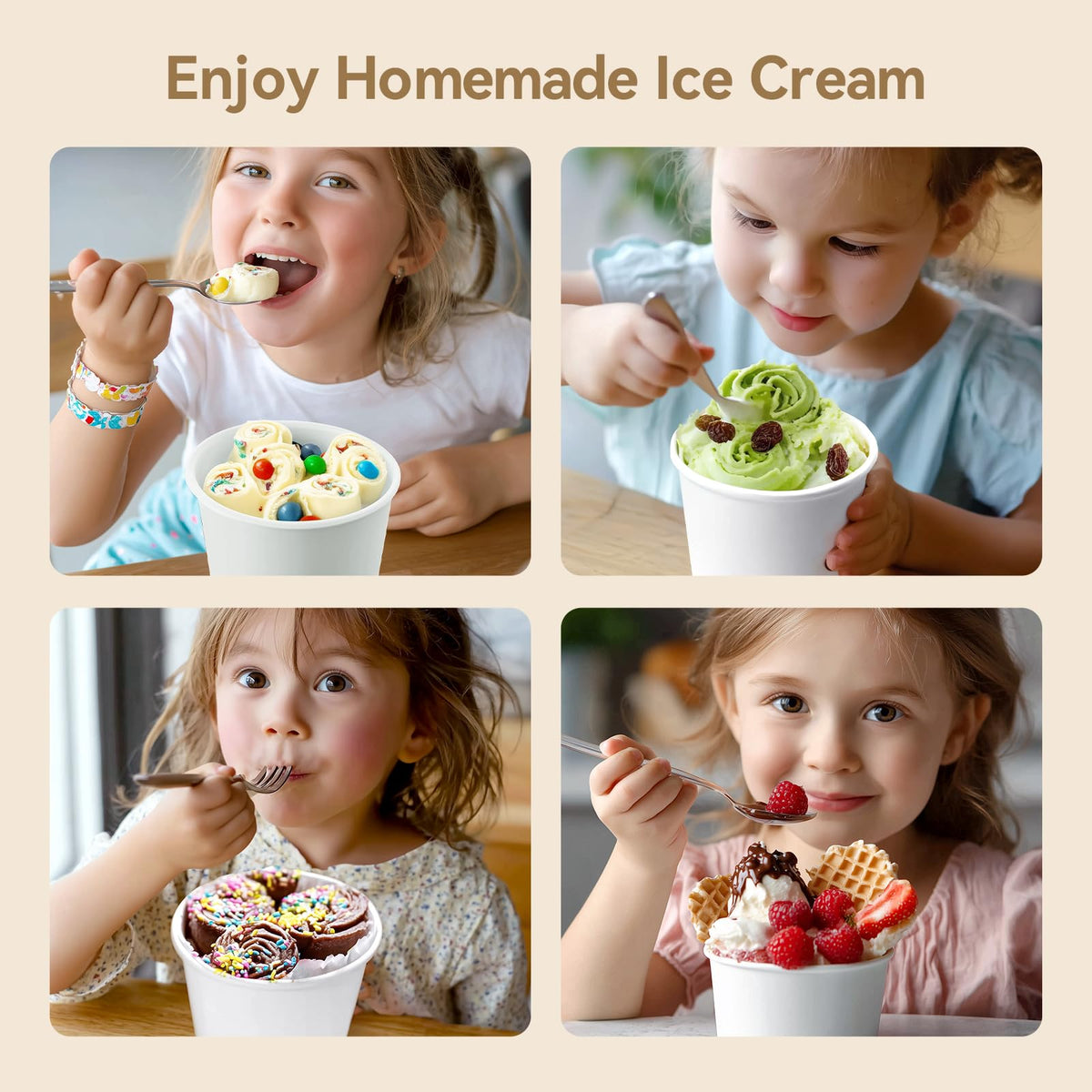 Rolled Ice Cream Maker,   Ice Cream Roller Tray with Lid and 2 Spatulas, Food Grade Premium  Steel Cold Plate No-electricity for Fun Family Activities, DIY Parent-Child Time