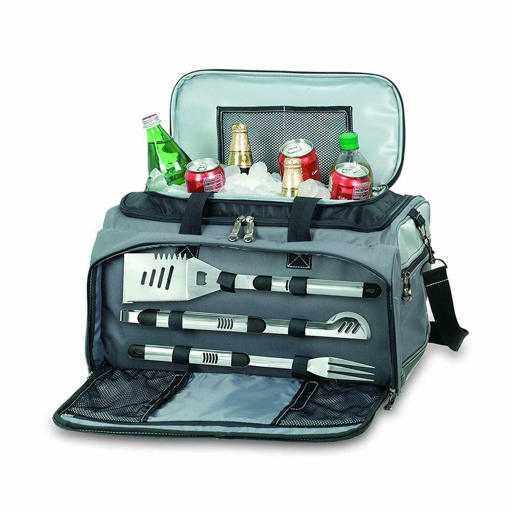 Tailgating Grill Cooler Set BBQ Grill and Utensils Set Package Camping Hunting