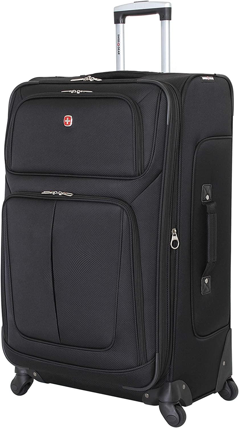 Sion Softside Expandable Luggage, Black, Checked-Large 29-Inch