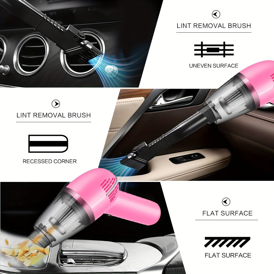 Car Vacuum Cleaner Strong Suction Super Power Dry And Wet Cleaning Cat Hair Pet Hair Multifunctional Portable Mini Handheld