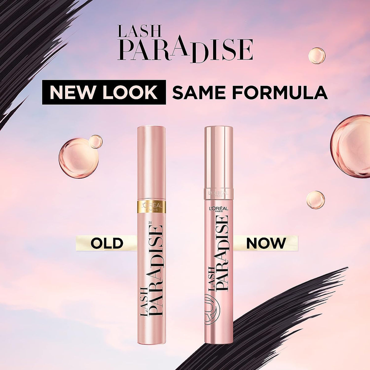 L'Oreal Paris Voluminous Makeup Lash Paradise Mascara, Black, 0.25 Fl Oz (Pack of 2) Packaging May Vary