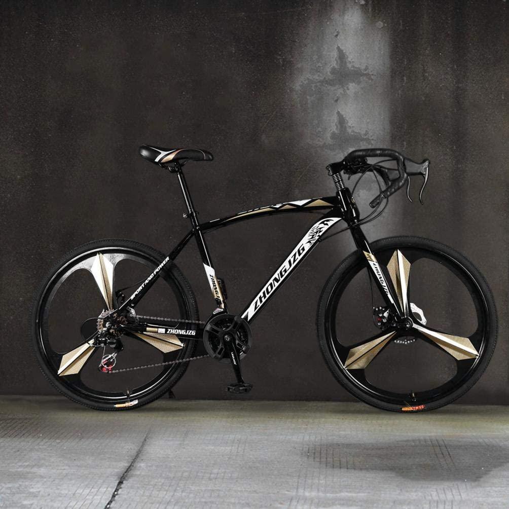 XESRT 26 inch Road Bike, 21 Speed 700c High Carbon Steel Bicycle, Full Suspension Dual Disc Brake Road Bicycle for Adults and Teens