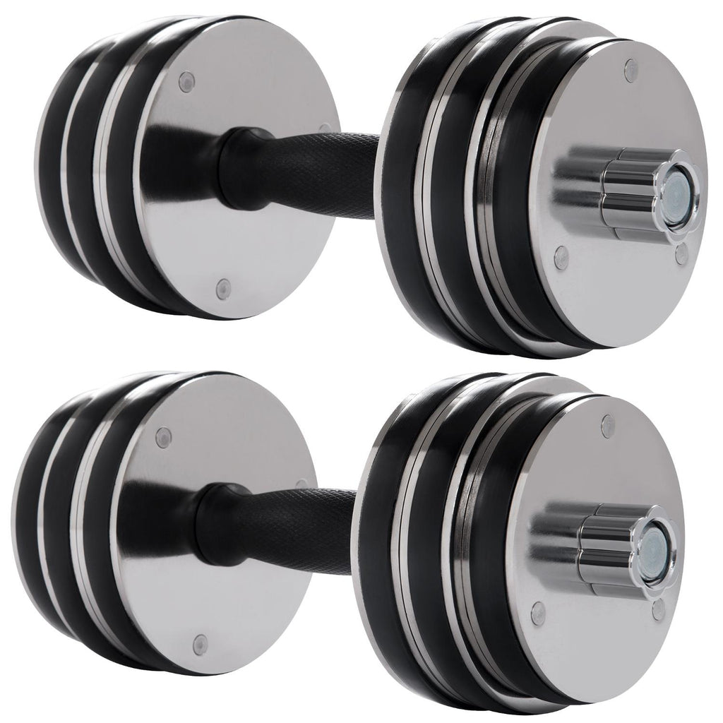 Dumbbells Set of 2, Non-Slip Adjustable Dumbbells Set with 6 Dumbbell Plates, Fitness Dumbbells Set for Adults Men Women, Home Fitness Equipment Gym Workout Strength Training, Black, W16333