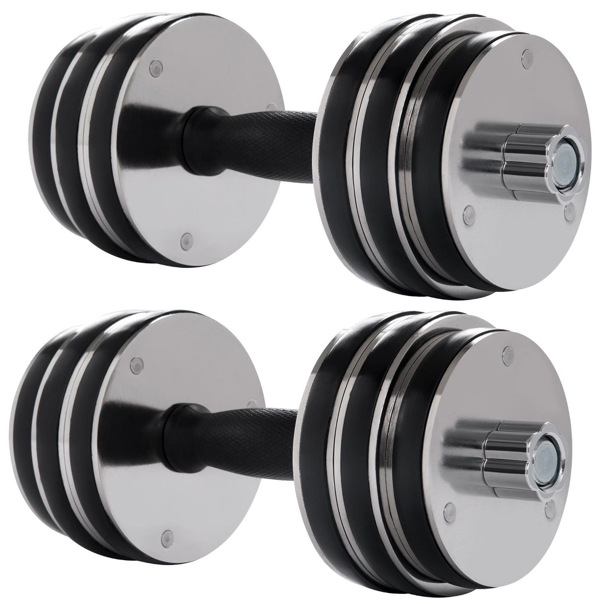 Exercise &amp; Fitness Dumbbells Set of 2, 33LBS Adjustable Weights Dumbbell Set, Non-Slip Dumbbells with Dumbbell Plates, Home Gym Weight Training Dumbbell Fitness Equipment for Men Women, Black, W16337