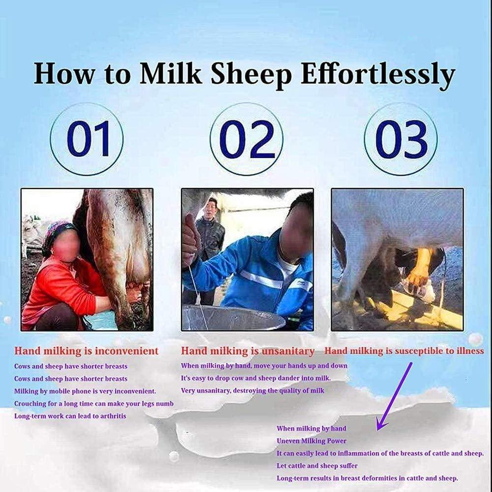 limeid milking machine kit for sheep portable electric milker milking machine, automatic portable livestock milking equipment, adjustable vacuum pump food silicone grade hose 14l,forgoats