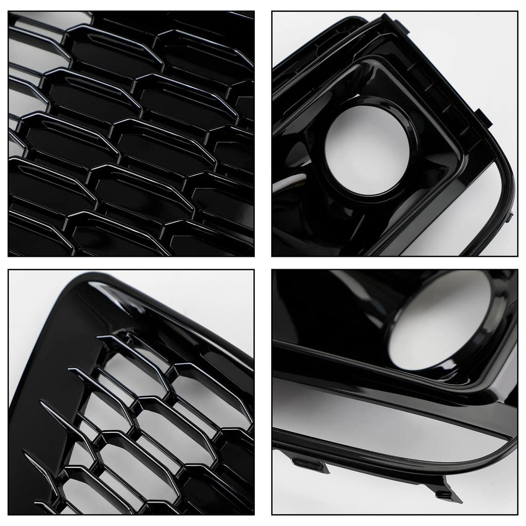 2018-20 RSQ5 Audi Q5 SQ5 SUV Black Front Honeycomb Fog Lamp Grilles Cover Generic