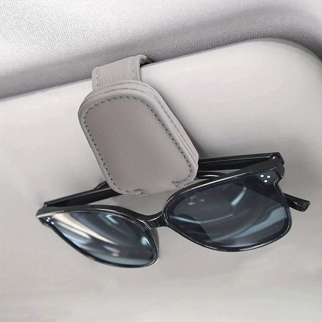 Sunglasses Holders For Car, Magnetic Genuine Leather Sunglasses Clip For Car Visor, Glasses Hanger Clip, Car Interior Visor Accessories