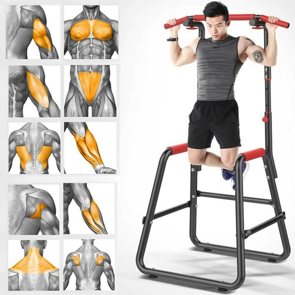 YOHOME PRODUCTS Adjustable Chin Up Stand Pull Up Bar Dip Power tower Home Gym Fitness Workout