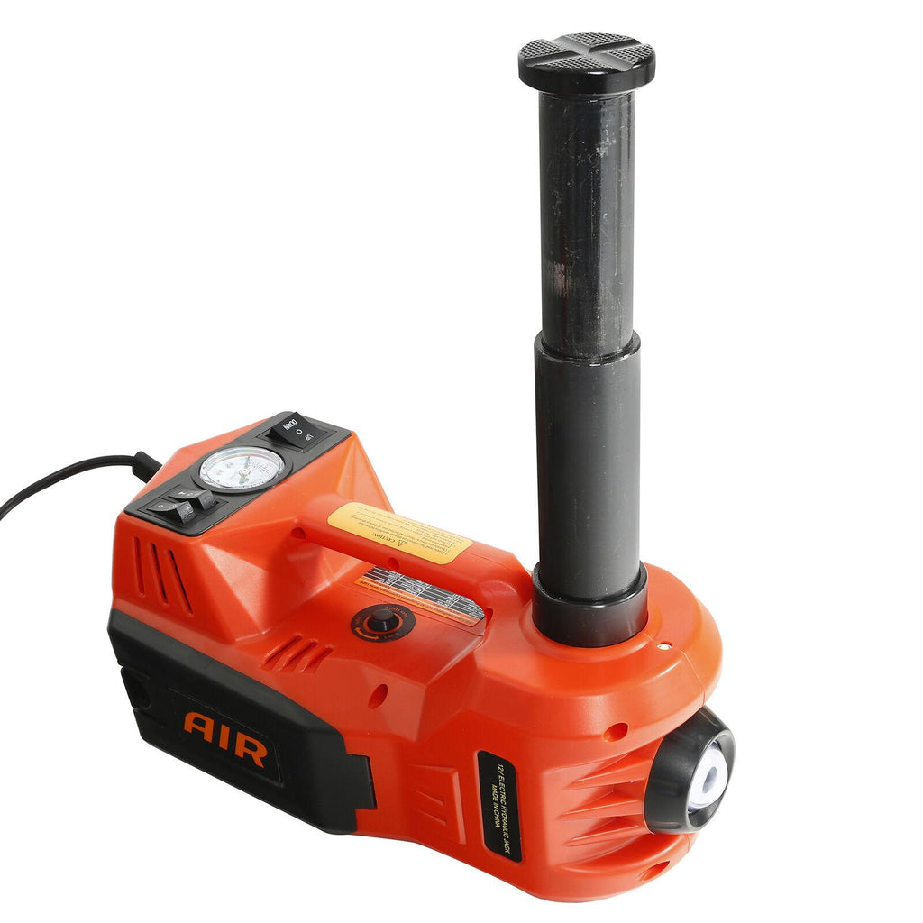 Electric Floor Jack Lift 5 Ton Car Jack w/ Impact Wrench 12V Tire LED Flashlight