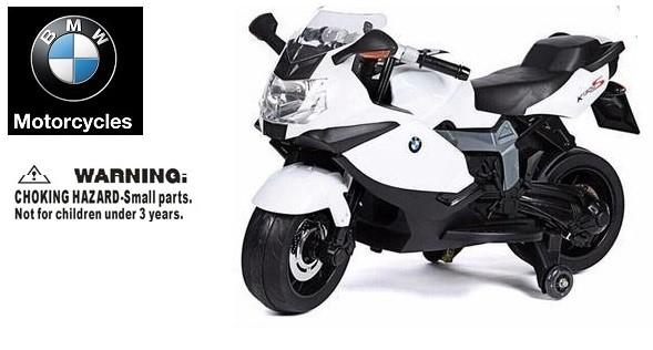 Envy Toyz Licensed BMW Motorcycle 12V Battery  Powered Ride On Car Toy White Color