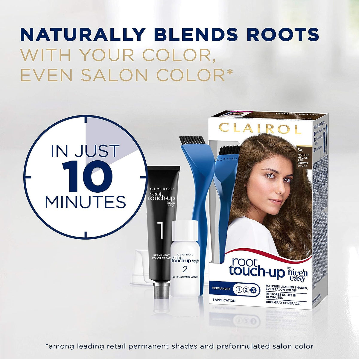 Clairol Root Touch-Up by Nice'n Easy Permanent Hair Dye, 9 Light Blonde Hair Color, Pack of 2
