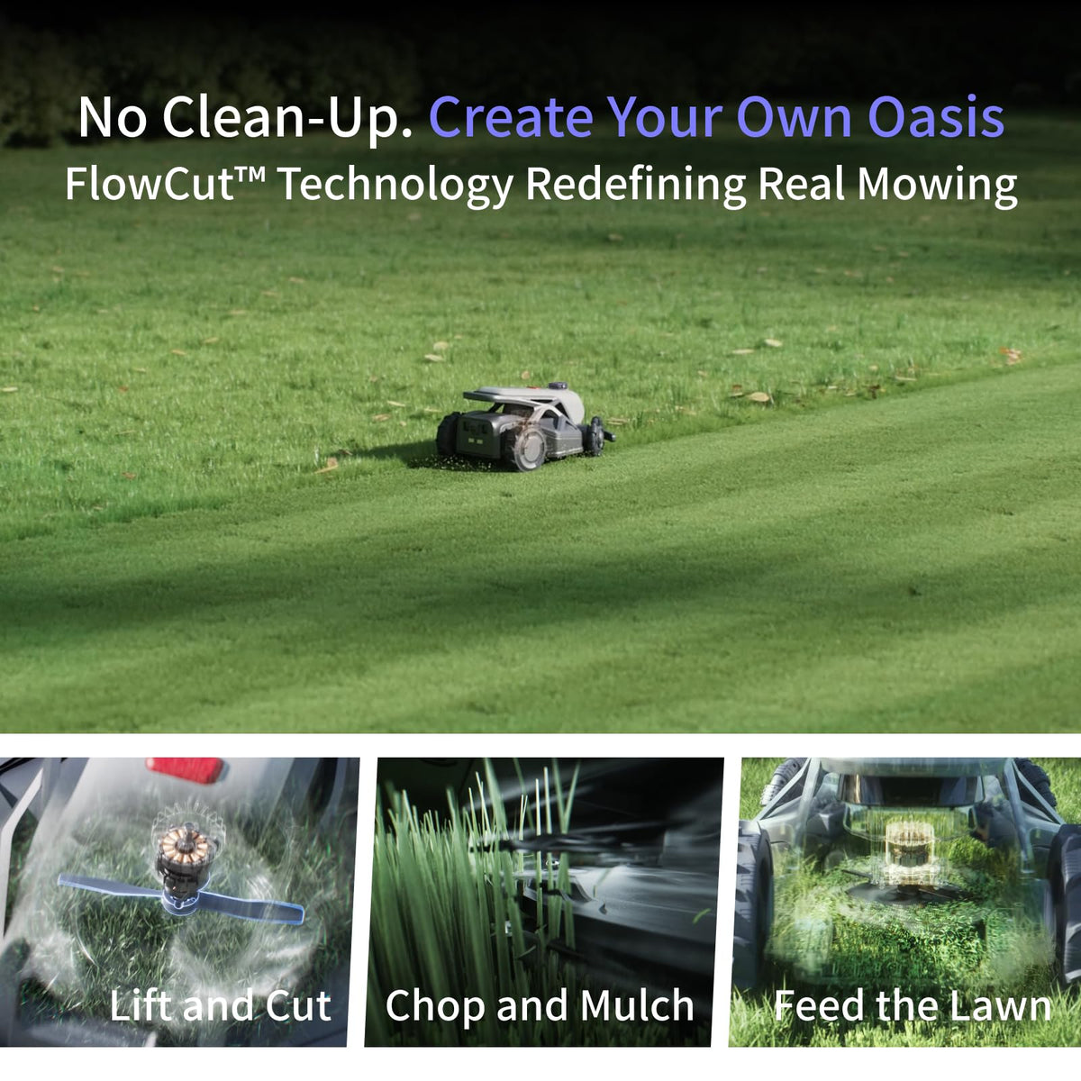 TRON Robot Lawn Mower 1 Acres, NRTK + 5 Vision Wire-Robotic Lawnmowe,AI Obstacle Avoidance, No Perimeter Wire,App Control,Automatic MAPE,65% Slope, All-Terrain Mowing,IPX6 Waterproof