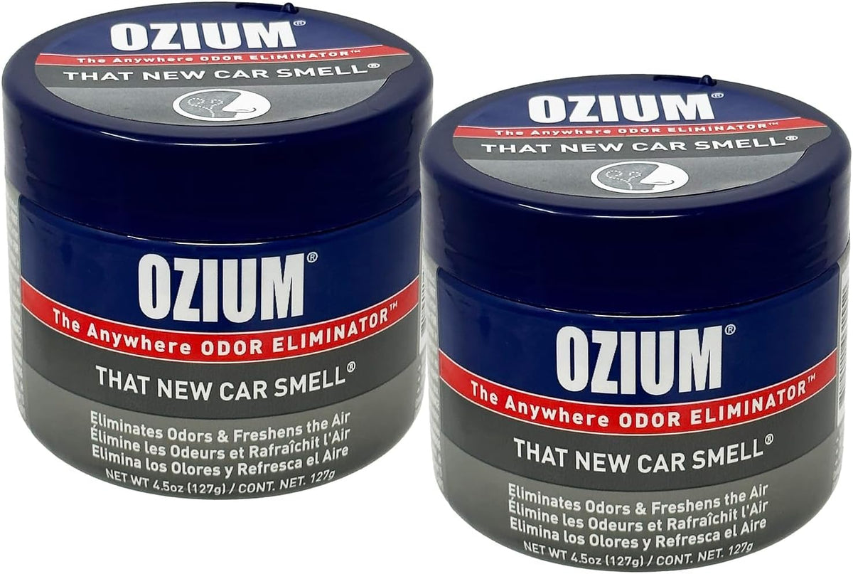 Ozium Air Sanitizer 4.5 oz Gel: Odor Eliminator for Strong Odor, Car Air Freshener (Car, 2 Packs)