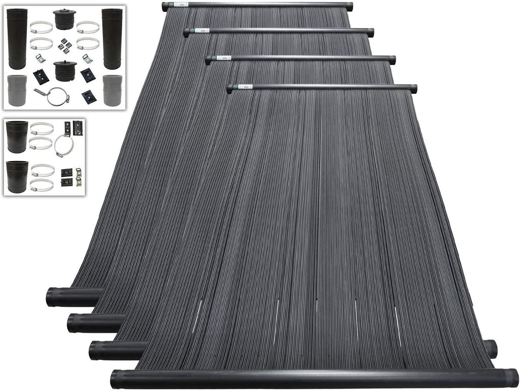 SolarPoolSupply Highest Performing Design - DIY Solar Pool Heater System Kit - 15-20 Year Life Expectancy - Made in USA [4-4x10 / 1.5" I.D. Header]