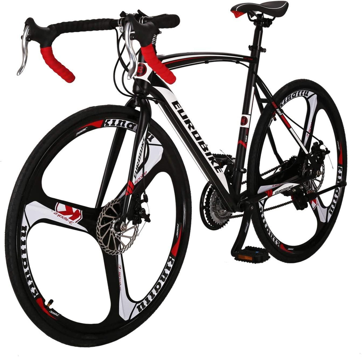 EUROBIKE OBK XC550 Road Bike 700C Wheels 21 Speed Disc Brake Mens or Womens Bicycle Cycling