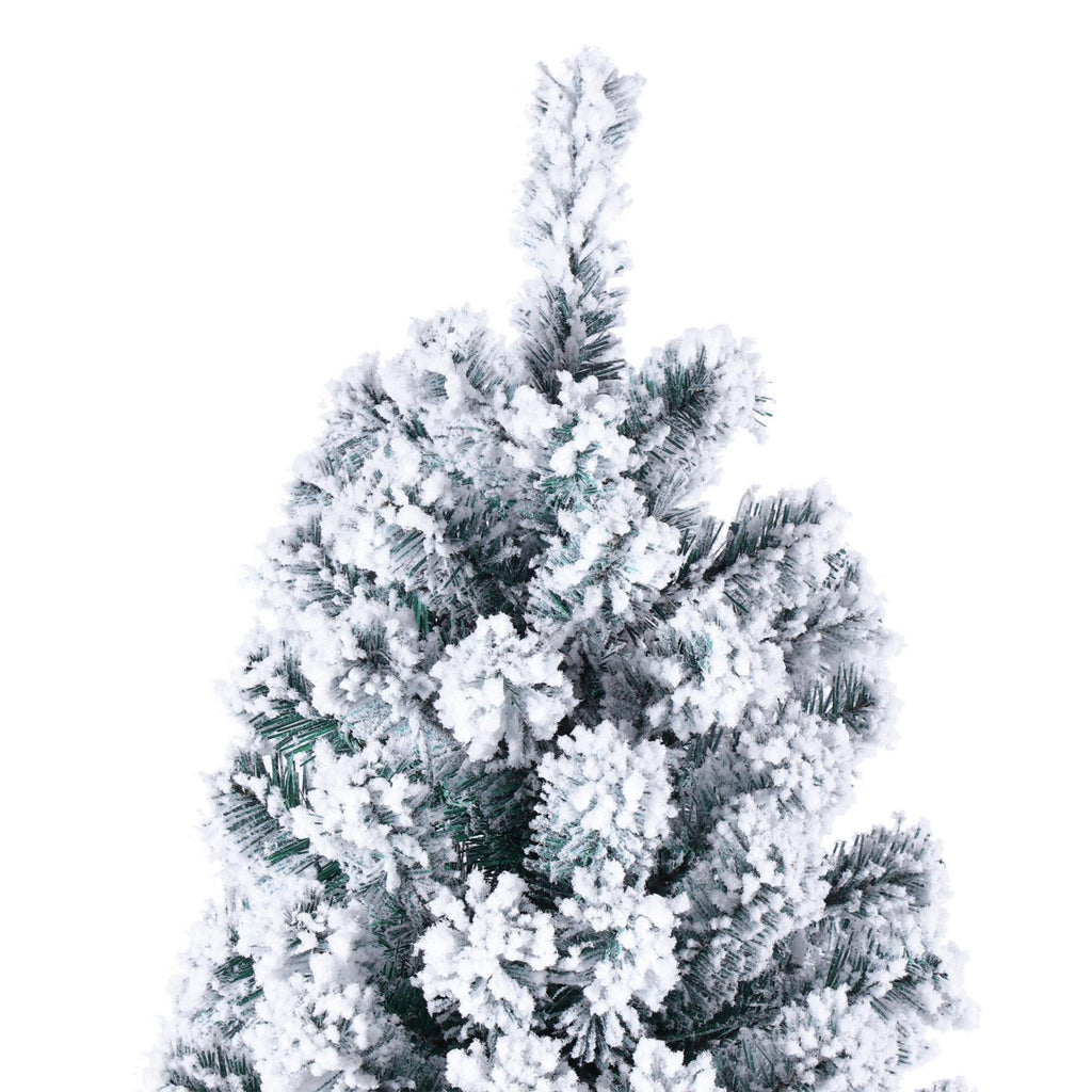 Ktaxon 6ft Pre-Lit Snow Flocked Artificial Christmas Pine Tree Holiday Decor