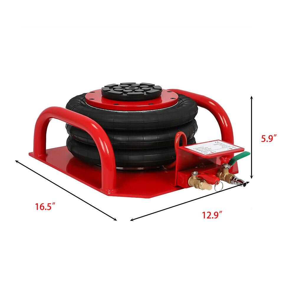 Adjustable Height  Triple Bag Air Jack Pneumatic Jack Lift 3 Ton Trolley Jack