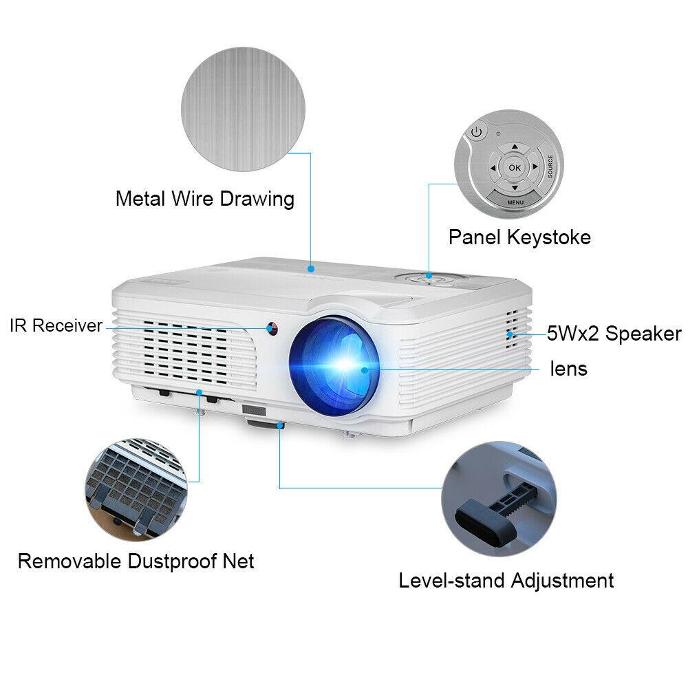 5000lms hd android wifi projector blue-tooth airplay miracast for smartphone tv