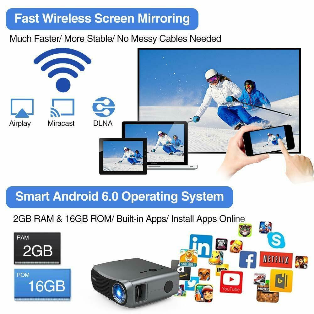 eug 5g wifi projector native 1080p projector 4k home theater hdmi bt airplay tv