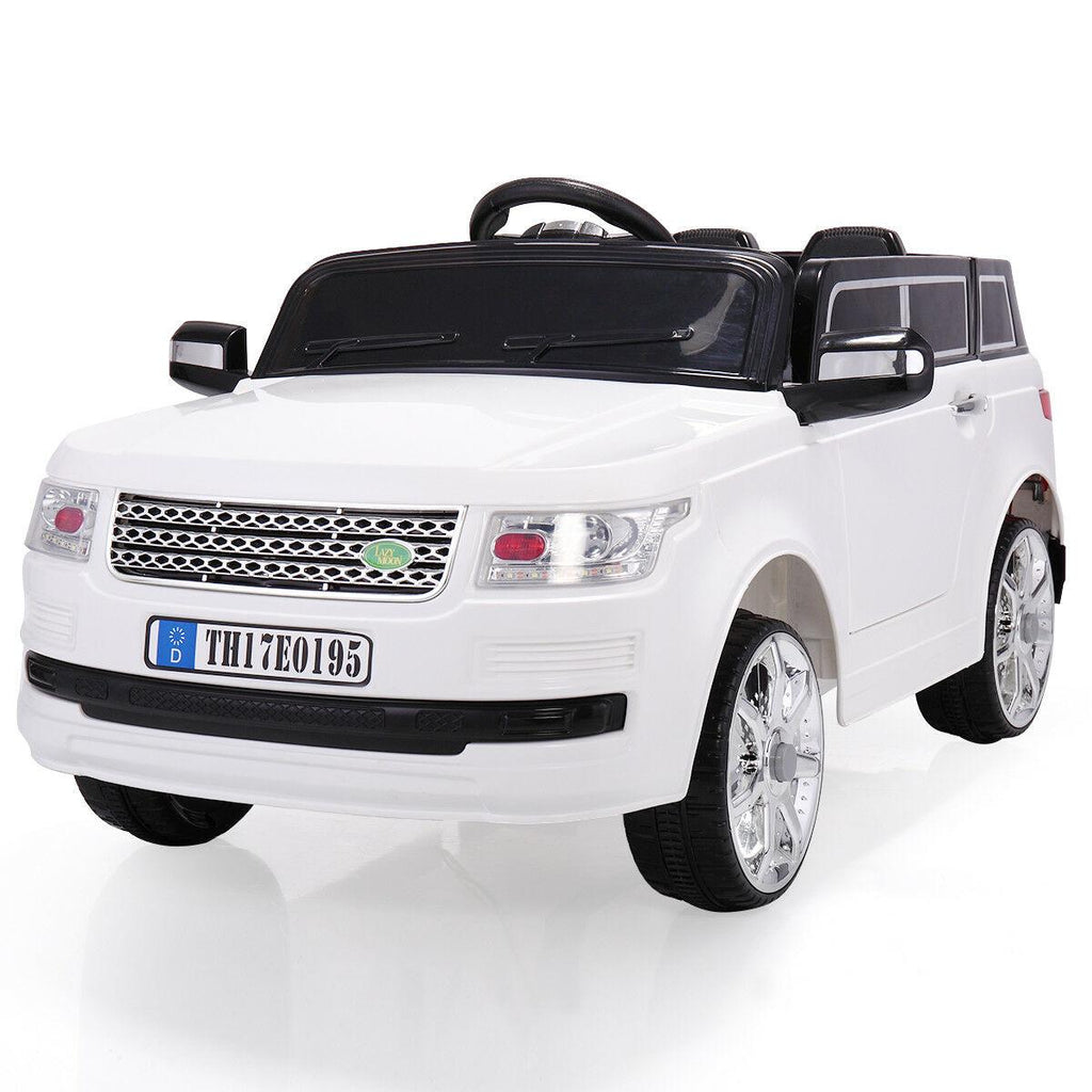 Veryke Electric Cars for Kids, Mini Car Toy for Kids, White Electric Cars for Kids to Ride, Battry-Powered Ride On Mini Car Gifts for Children Child Boys, 12V Kids Ride-On Truck Car w/ Remote Control