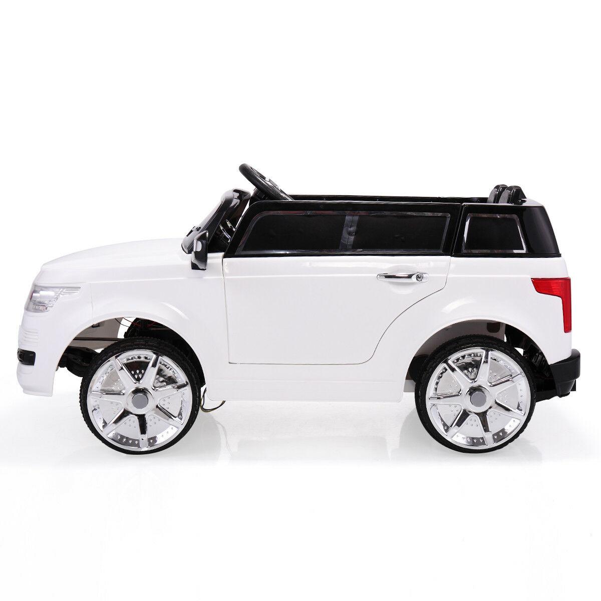 Veryke Electric Cars for Kids, Mini Car Toy for Kids, White Electric Cars for Kids to Ride, Battry-Powered Ride On Mini Car Gifts for Children Child Boys, 12V Kids Ride-On Truck Car w/ Remote Control
