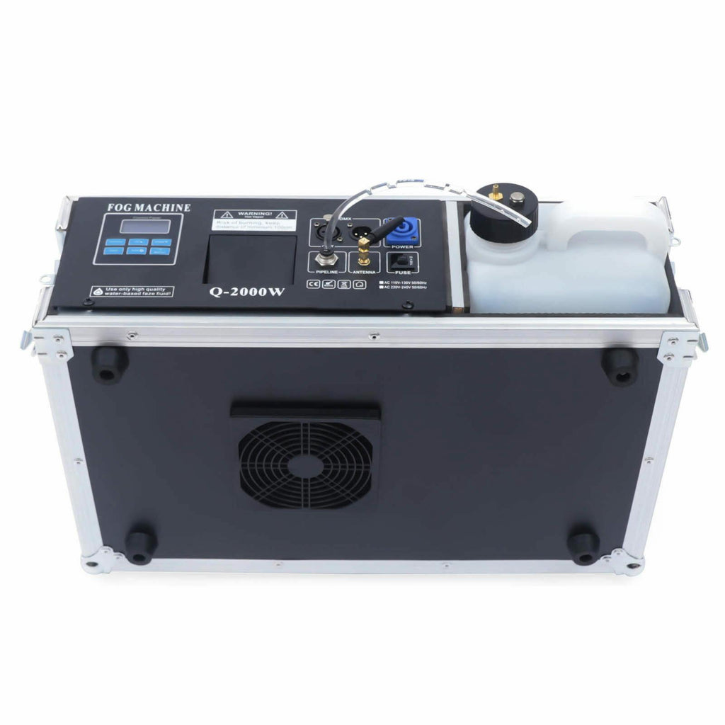 CNCEST Stage Fog Machine DMX Stage Mist Haze Machine 3.5L w/ Flight Case Package DJ KTV Party Hazer 3.5L 1.5KW
