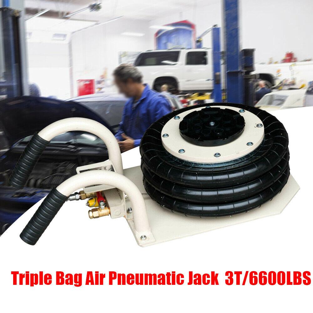 3 Tons Triple Bags Pneumatic Jack Air Jack Heavy Duty Jac6600LBS  Lift