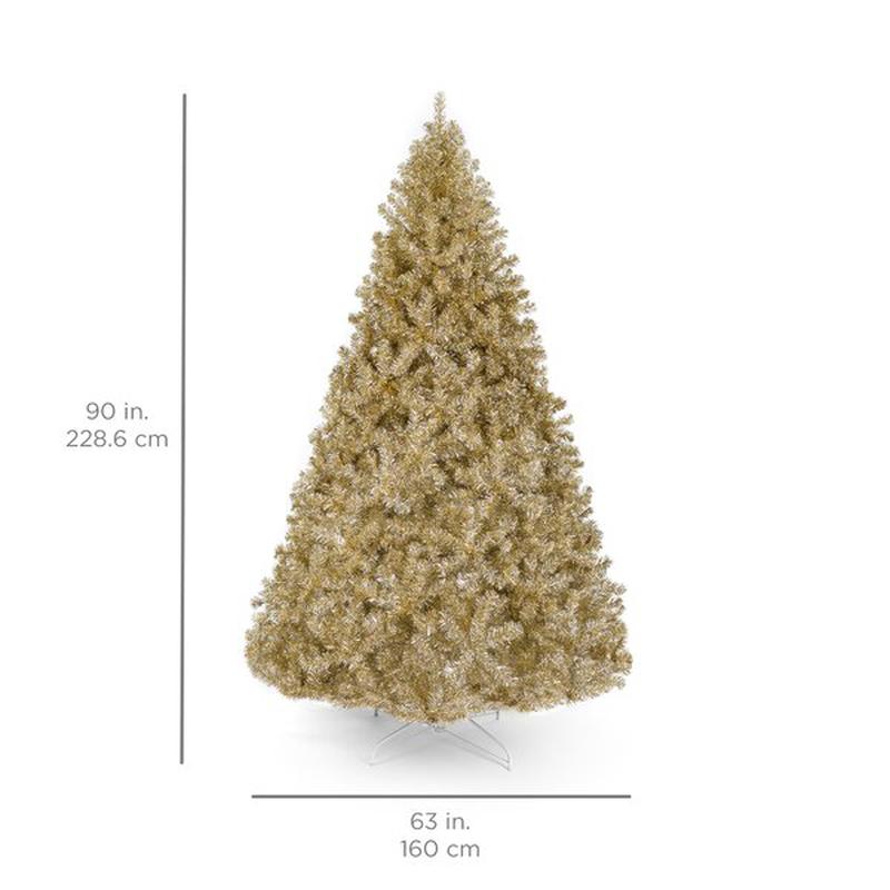6 ft 7.5 ft Gold Fir Artificial Christmas Tree Xmas Holiday Party Home Decor