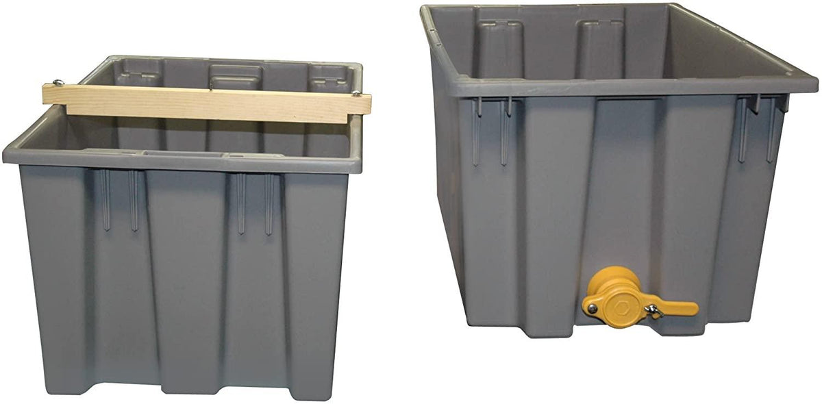mann lake hh231 plastic uncapping tank, gray