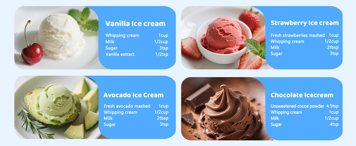 Ice Cream Maker,Rechargeable Soft Ice Cream Machine with Low Noise,Compact for 1-2 Servings,Perfect for Sorbet,Gelato,Frozen Yogurt,Silver