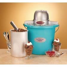 ICMP400BLUE 4-Quart Electric Ice Cream Maker with Easy Carry Handle