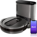 Shark AV911S EZ Robot Vacuum with Self-Empty Base, Bagless, Row-by-Row Cleaning, Perfect for Pet Hair, Compatible with Alexa, Wi-Fi, Gray