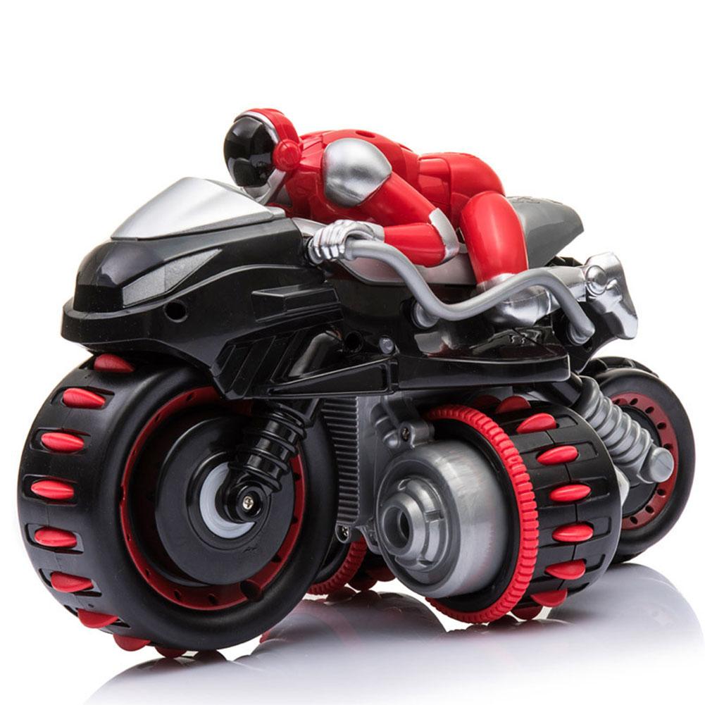 2.4G Remote Control 360 Rolling Motorcycle Toys Colorful Motorbike Stunt Car with Music Sound for Boys Birthday Christmas Gift 1PC