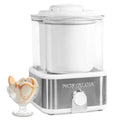 Electric Ice Cream Maker with 2-Qt Double Insulated Gel Canister &  Steel Base - Makes Sorbet, Soft Serve, and Frozen Yogurt - White