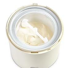 Deluxe Gelato & Ice Cream Maker - HomeMade Dessert Maker with One-Touch Churning - Space-Saving  & Easy to Clean - 2 Quarts, Aqua