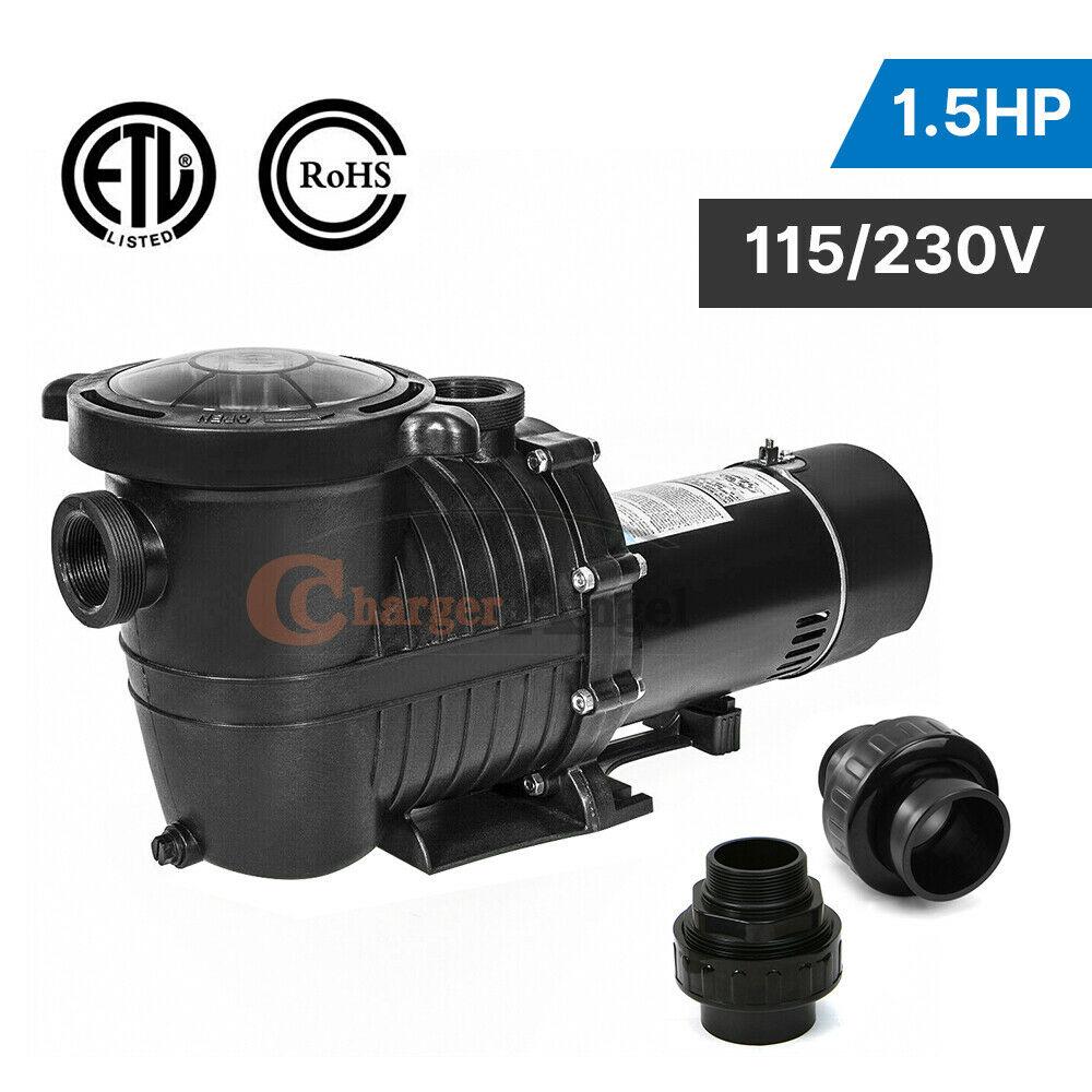 115-230v 1.5hp inground swimming pool pump motor strainer hayward replacement