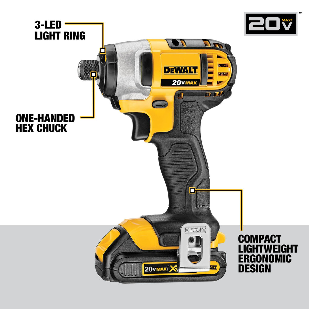 20V MAX Power Tools, 9 Cordless Tool Combo, Impact and Drill Driver, Oscillating Tool, Grinder,Circular and Reciprocating Saw,Right Angle Drill,Speaker,LED Light, 2 Batteries,Charger (DCK940D2)