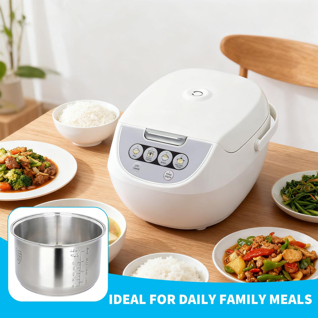 Rice Cooker 10 Cup Inner Pot Compatible with  JBV-A18U Only | Non-Stick 304  Steel,Rice Cooker Rplacement Pot,Dishwasher Safe