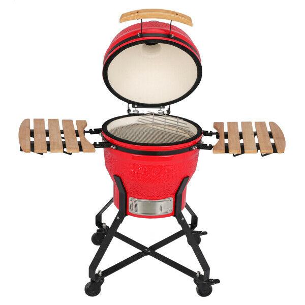 18in Steel Charcoal Grill Multiple Cooking Smoke Bake Roast For Courtyard Party