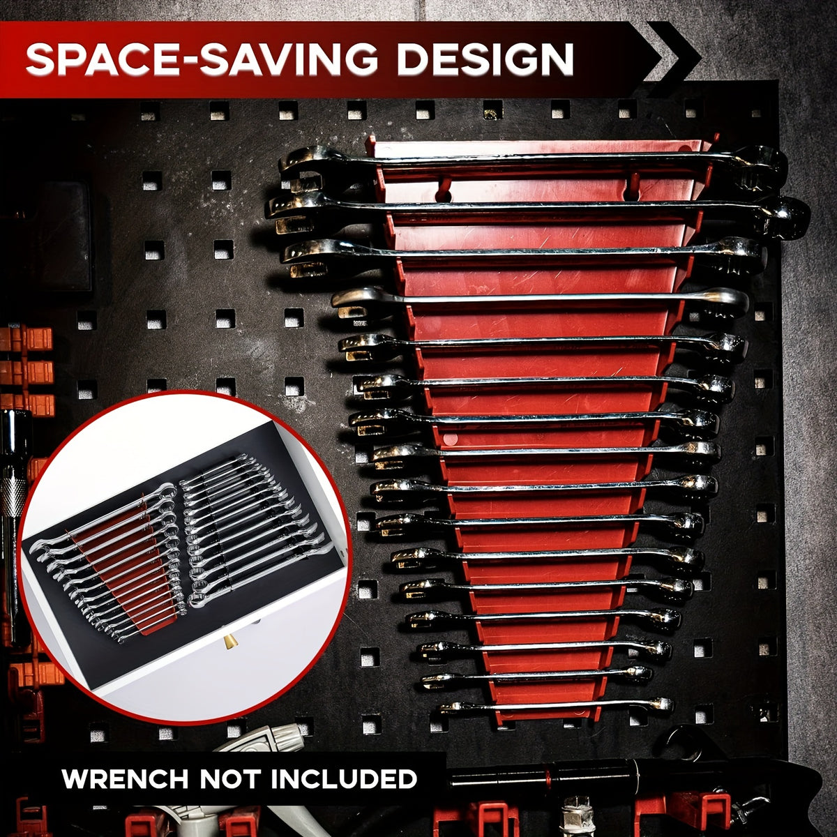 Tool Wrench Trays Organizer Plastic Wrench StoraTools Rack Sorter Standard Spanner Holders Wrench Holder