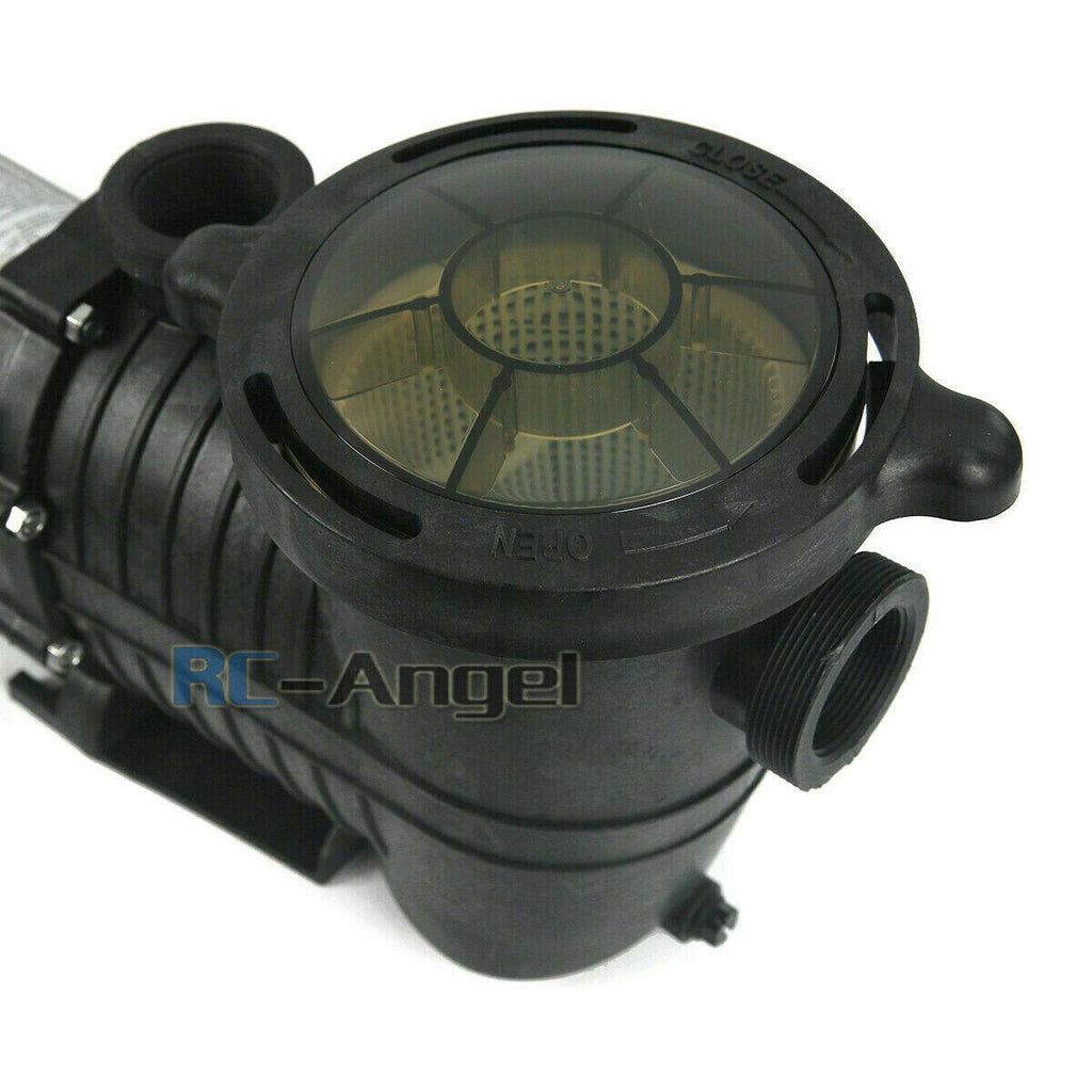 2hp 2 speed 230v 1.5" npt inground swimming pool pump motor w/strainer hayward